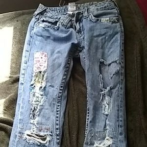 True Religion Hippie Patch Jeans